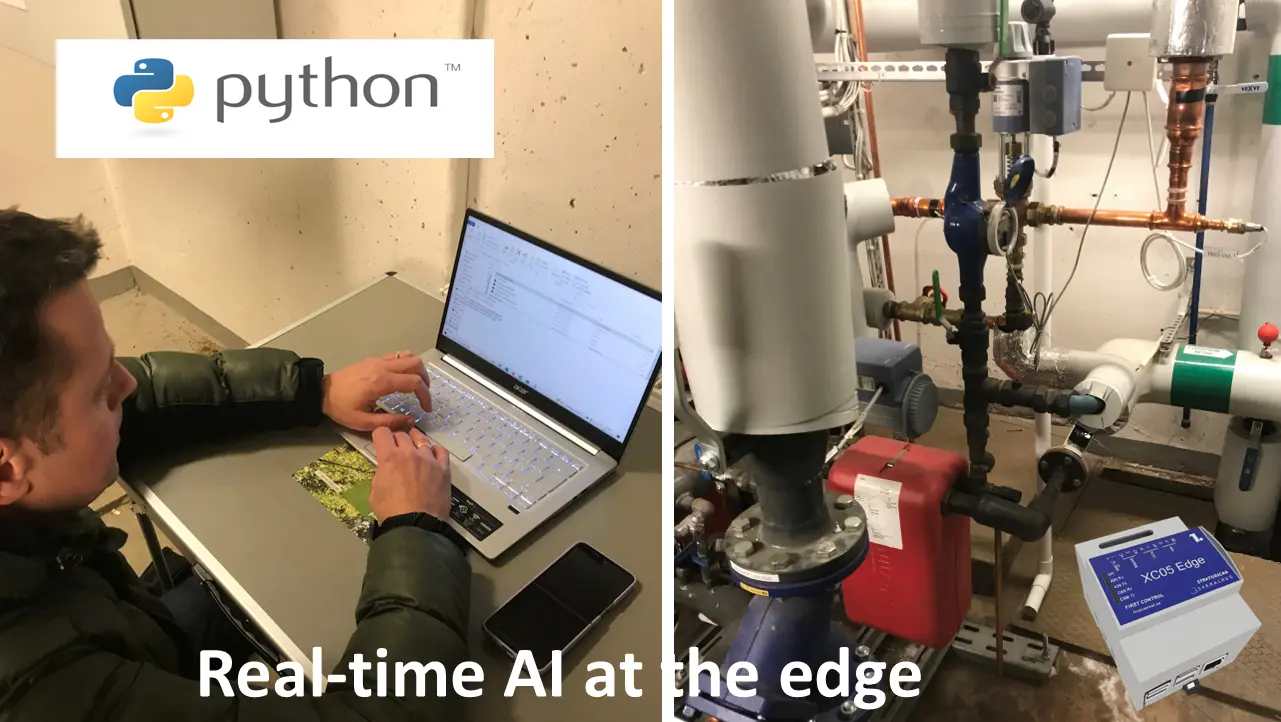 XC05Edge running local Python AI in an industrial heating application